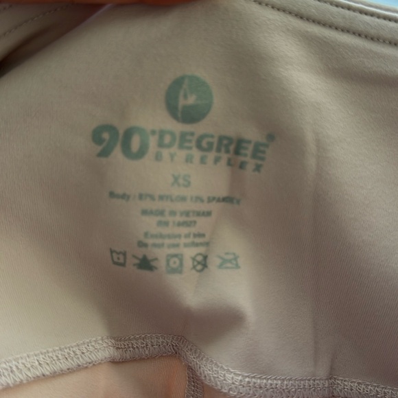 90 Degree By Reflex High Waist Power Flex Tummy Control Leggings-Pearled Rose XS - Picture 7 of 10